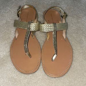 Tommy Hilfiger gold sandals